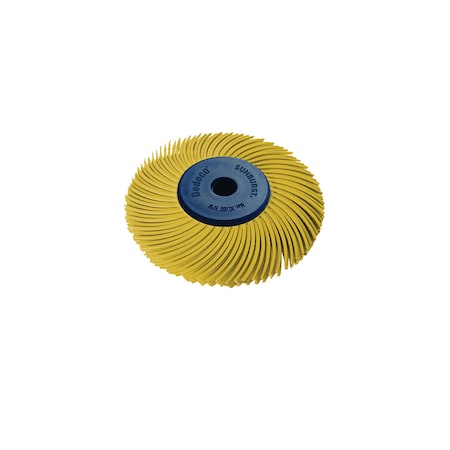 Dedeco Sunburst Radial Bristle Discs 2 in Curved Tc 3-Ply Yellow 80 Grit A/O 1/Unit 1301